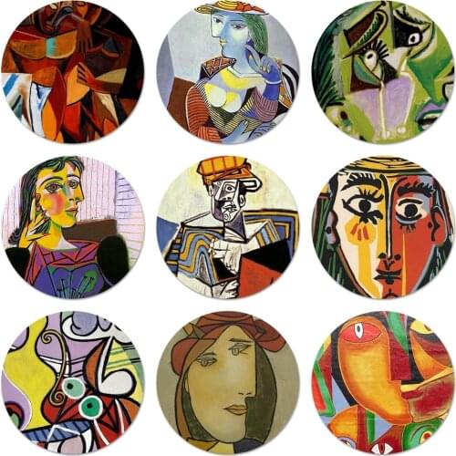 58mm Picasso abstract Art painting Badge Brooch Pin Accessories For Clothes Backpack Decoration gift