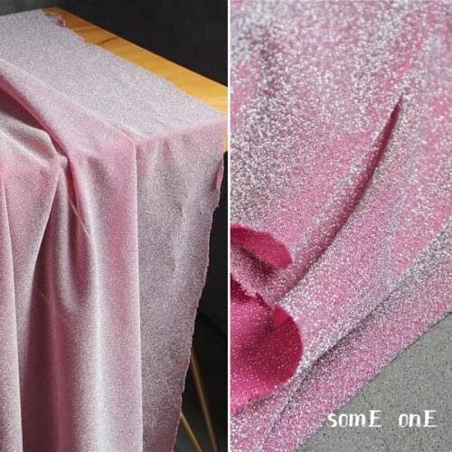 Diamond Glitter Tulle Fabric Pink Elastic DIY Party Decor Background Photo Props Skirt Wedding Dress Lace Designer Fabric