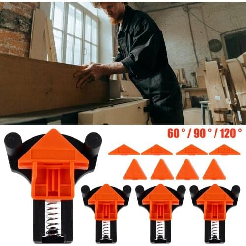 4 PCS 60/90/120 Degrees Wood Corner Right Angle Clamps DIY Hand Tools Fixing Clips Multi-Angle Fixer for Taper,T Joints,Plate