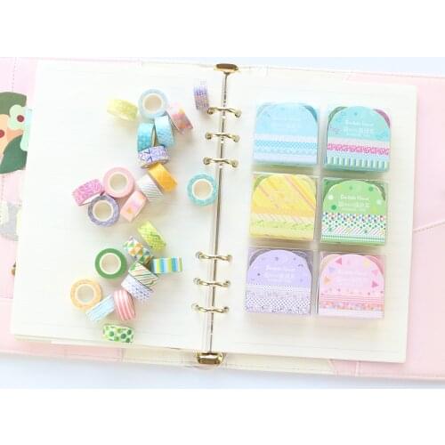 Domikee mini cute school decoration paper masking tape set stationery,candy kawaii cartoon washi tape for diary planner,4pcs/lot