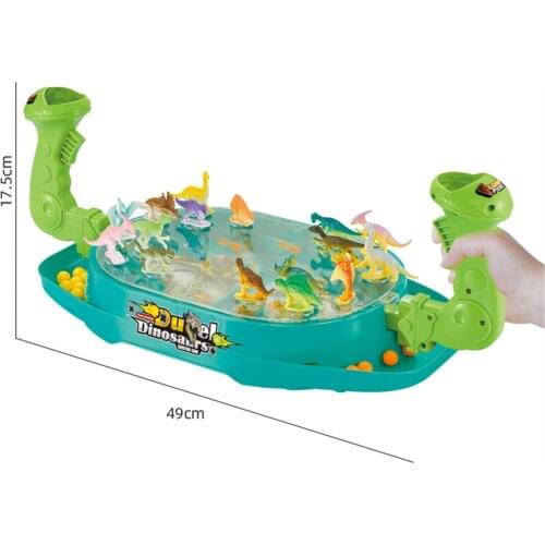 Double Battle Catapult Toy Desktop Dinosaur Battle Game for Parent-child Interaction and Couple Party Multiplayer Puzzle Game