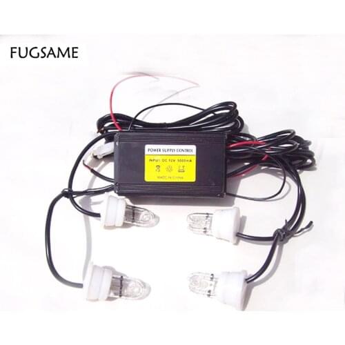FUGSAME FREE SHIPPING Factory Direct NEW 60W 4 STROBE white LIGHT KIT POLICE FIRE SYSTEM red blue