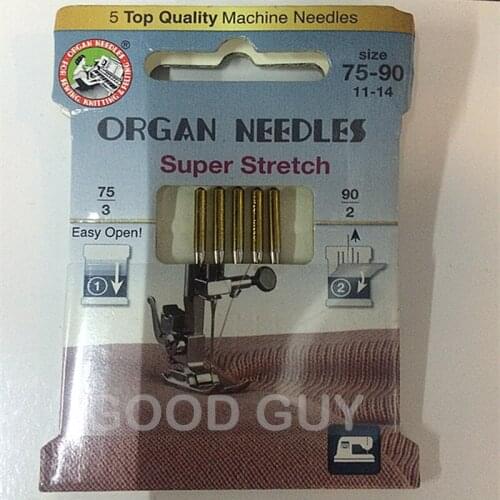 Organ Needles 5pcs Top Quality Super Stretch For Knitted Fabrics And Elastic Fabric 1pack=5pcs Domestic Sewing Machine Needles