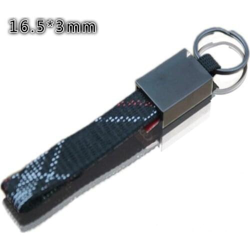 Fashion Titanium Alloy Key Ring with Scottish Tartan Fabric Keychain Key Chain Keyring Holder For GTI AUdi key accessories