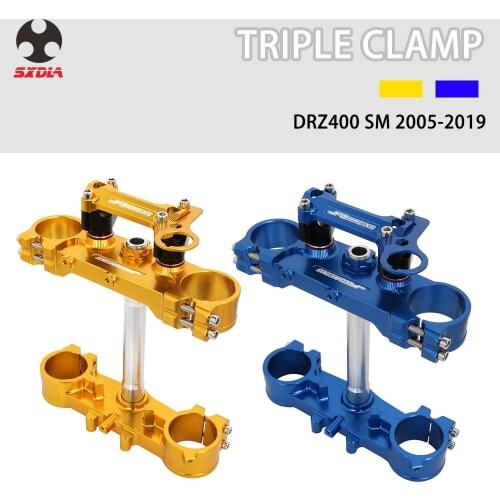 Motorcycle Triple Tree Clamps Steering Stem And Riser Mount For SUZUKI DRZ400 SM DRZ400SM 2005 2006 2007 2008 2009 2010-2019