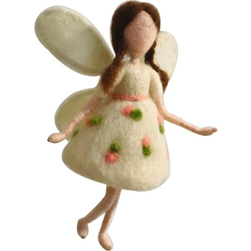 Needle Felting Kit for Beginners Bee Princess, Gift for Mom, Felting Mat, Felting Needles, Video Manual, Height 10cm (4")