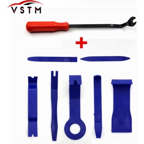 7pcs Hard Plastic Auto Car Radio Panel Interior Door Clip Panel Trim Dashboard Removal Opening Tool Set DIY Car Repair Tool Kit