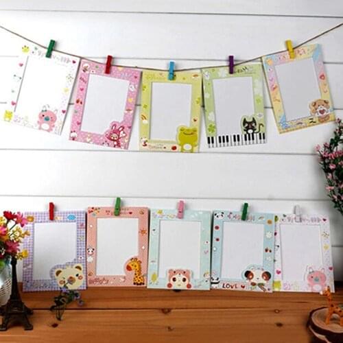 BLUELANS New arrival 9Pcs 6 Inch DIY Wall Hanging Photo Frame Cartoon Paper Pictures Flim Album Home decoration crafts