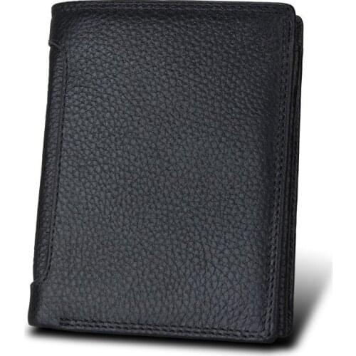 New Wallet Luxury Brand Short Men Wallets Cow Leather Male Purse Card Holder Wallet Fashion Man Hasp Wallet Men Coin Bag