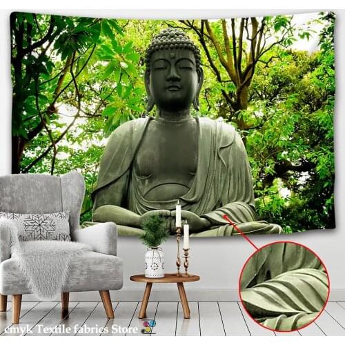3dreligion Culture Hanging Wall Tapestry Buddha Wall Carpet Headboard Dorm Hippie Psychedelic Tapestry Tree Landscape Boho Decor
