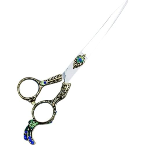 8 Inch High Grade European Retro Japanese Stainless Steel 440C Professional Pet Hair Scissors