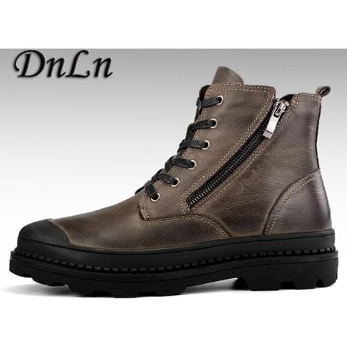 Big Size Work Boots Man Genuine Leather Winter Shoes Men 9#20/10e50