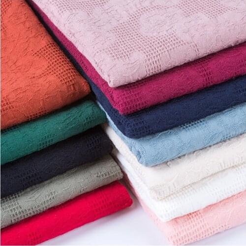 100% cotton mesh Lace Jacquard fabric soft diy hand-made patchwork quilting sewing Lace cotton linen dress fabric 1M/2M/3M NEW