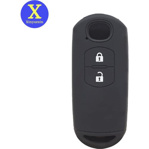 Xinyuexin Silicone Car Key Cover FOB Case For Mazda CX-5 /CX5 Atenza CX-7 CX-9 MX5 Remote Key 2 Buttons Case Cover Car-stying