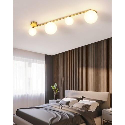 Nordic Entrance Hallway Long Glass Ceiling Lights Modern Luxury Living Room Corridor Aisle Balcony Bedroom Art Deco Ceiling Lamp