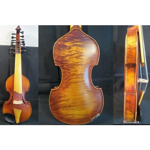 Hand made SONG Brand maestro 7×7 strings 14" Viola d'Amore 4/4 violin #13169