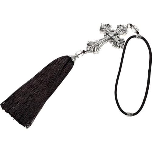 Rhinestone Cross Jesus Christian Car Rear View Mirror Hanging Pendant Decor Car Internal Accessories