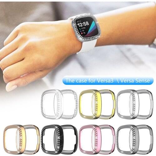 High Quality Bling Protective Case TPU Bumper Frame Screen Protector For Fitbit 3 /Sense Wonderful