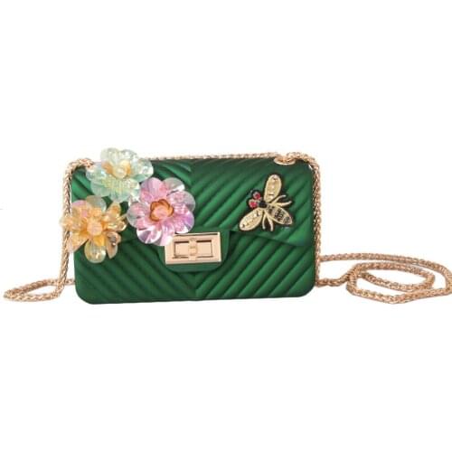 Women Shoulder Bag Silica Gel All Seasons Wedding Event/Party Formal FlapRhinestone Appliques Sparkling Glitter Bead Seemless