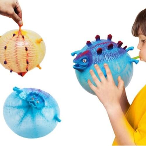 1pc Inflatable Dinosaur Bobo Ball Creative Strange Toy Inflatable Animal Vent Toy Random Send