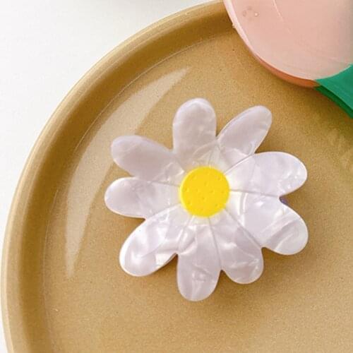 1Pc Chic Fairy Hair Claw Little Daisy Acrylic Metal Korean Fashion Barrette Hair Accessories For Women Girls
