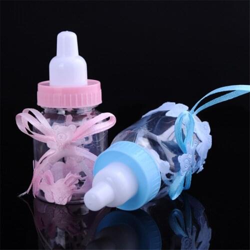 New 12pcs/lot Baby Shower Baptism Christening Birthday Gift Party Favors Kids' Gift Favor Candy Box Bottle Free shipping