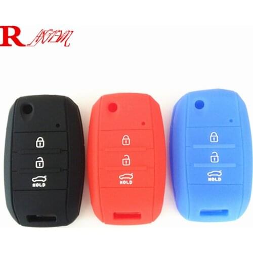 1pcs Car Silicone Flip Folding Key KIA rio Sportage 2015 ceed Sorento cerato K2 K3 K4 K5 flip key set jacket Cover case remote