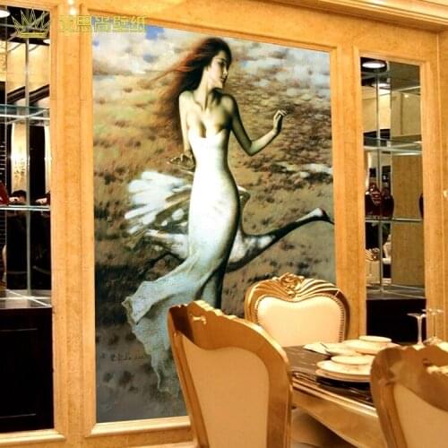 Large mural painting living room bedroom TV background wallpaper beautiful bedroom entrance Custom Size