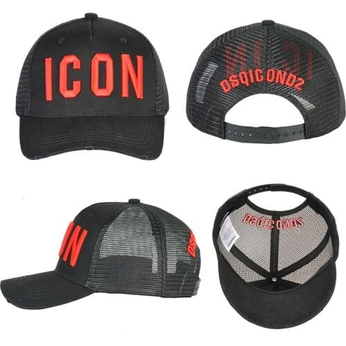 DSQICOND2 Brand new Fashion ICON Letter Cotton Mens Baseball Cap Women Snapback Hat DSQ Hat Dad Hat Cotton Bone mesh Cap
