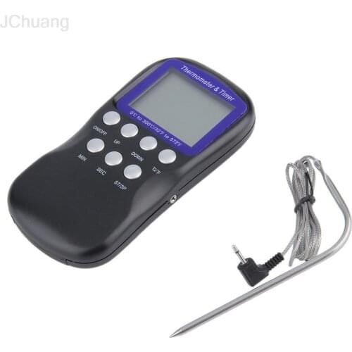 20181Pc Digital Food Probe Oven Thermometer Timer Temperature Sensor Cooking Baking