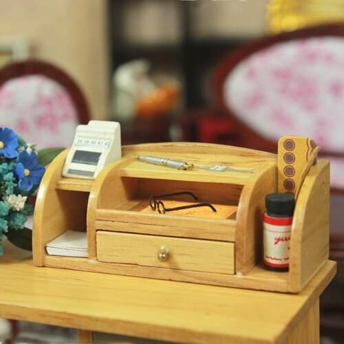 G06-X732 children baby gift Toy 1:12 Dollhouse mini Furniture Miniature rement checkout counter 1pcs