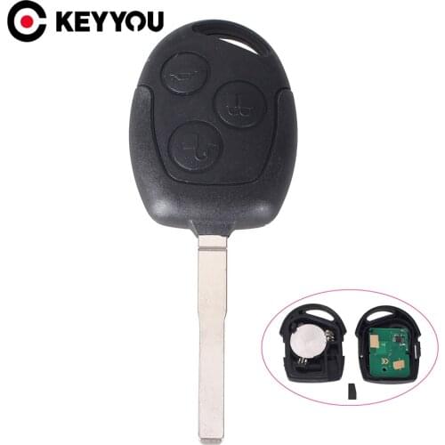 KEYYOU Car Remote Key 3 Buttons 433MHz No Chip for FORD Focus Fiesta Mondeo C MAX Fusion Transit KA Keyless Entry Fob