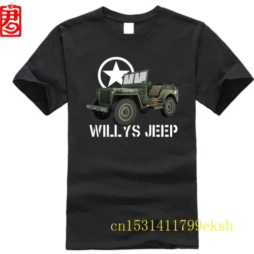Willys jee p t-shirt military nostalgia WW2 d-day historical vehicle allied WWIIMercede
