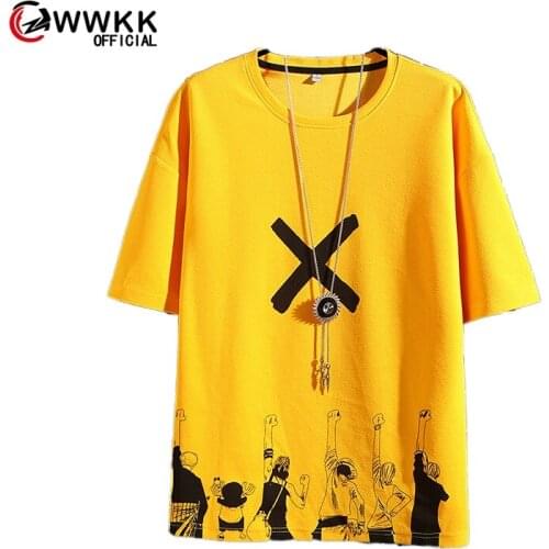 WWKK 2021 Casual Men X Print Tshirt Off Oversized Hip-hop polyester T-shirt Male Summer Streetwear Fashion Loose T Shirt