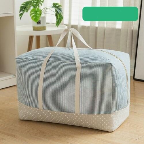 Navy Style Thickened Cotton Linen Quilt Storage Bag Moisture-Proof Clothing Finishing Bag Large-Capacity Moving Packing Bag