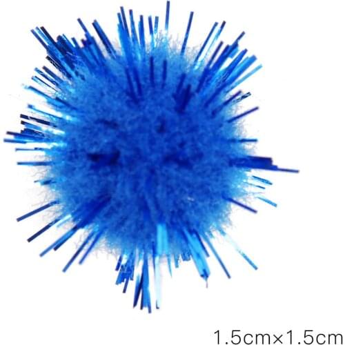 IBOWS 15mm Mixed Color Glitter Pom Pom Ball for Home Garment Party Decoration Children Toys DIY Crafts Materials 100Pcs