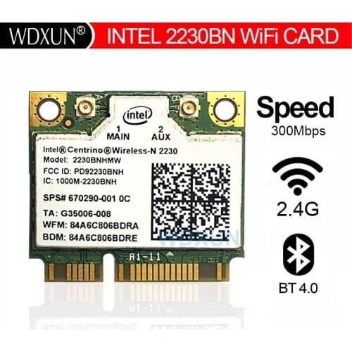 Intel Centrino Wireless-N 2230 Bluetooth 4.0 WIFI 300Mbps 2230BNHMW Half mini PCIe adapter