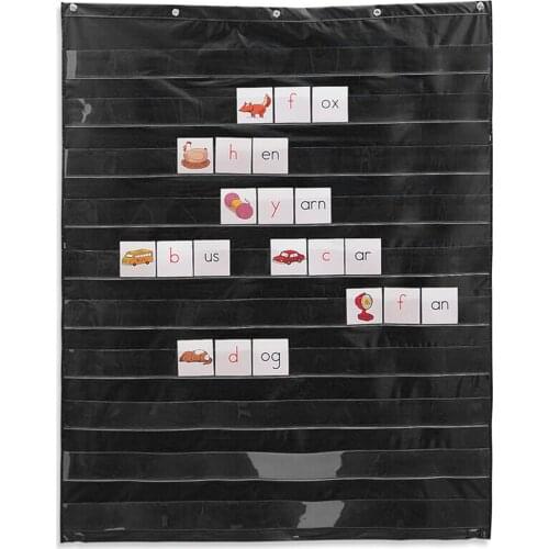 10 Giant Scheduling Pocket Chart Insert Card Learning Resources Classroom Standard Teaching Transparent Display Foldable #920