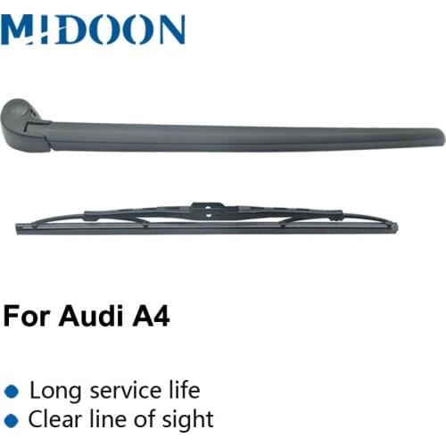 MIDOON Wiper 13" Rear Wiper Blade & Arm Set Kit For Audi A4 B6 B7 S4 2001-2008 Windshield Windscreen Rear Window