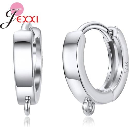 New Arrival Popular In Europe/America 925 Sterling Silver Shiny Round Earring Findings For Wedding Party Christmas