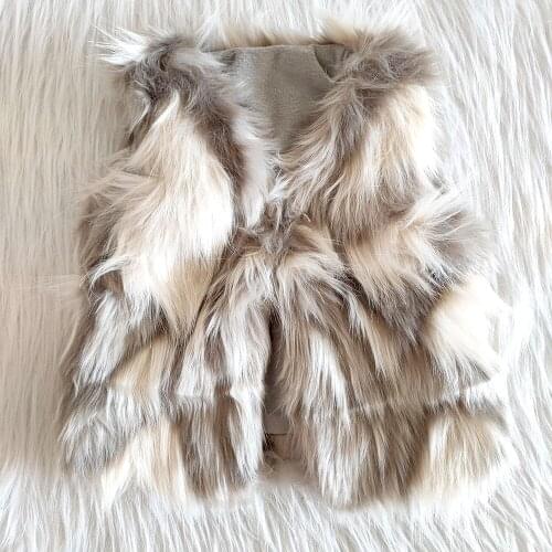 Hot sell kids fall vest baby girls plush fabric caot teenage girl fashion jacket for winter