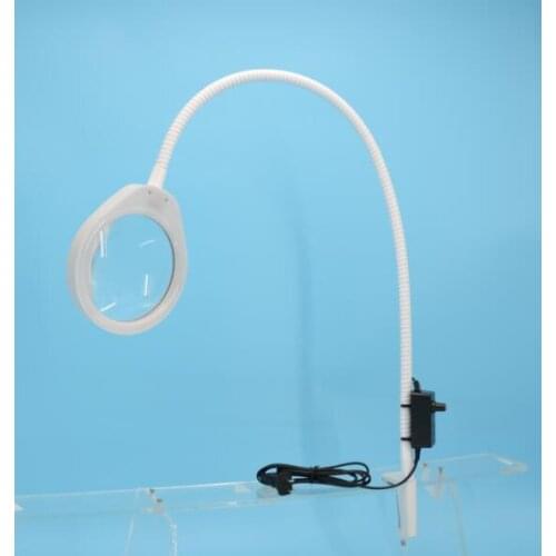 Hands-free Loupe Flexible Magnifying Glass Versatile 2 in 1 Lighted Magnifier Desk Lamp 8X Adjustable LED Light for Beauty Salon