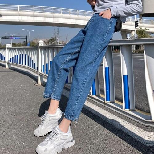 M 4XL 5XL Plus Size Harem Pants Women Summer High Waist Blue Jeans Trousers Girl Clothing Big Size Long Pants Female Casual Kpop