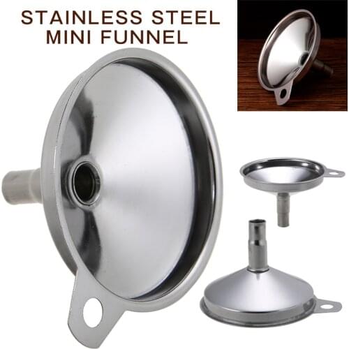 Stainless Steel Mini Funnel Kitchen Oil Liquid Funnel for Canning Kitchen Tools Filling Bottles Liquor Water Spice