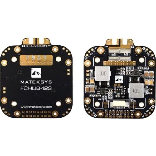 Matek System XCLASS FCHUB-12S PDB Board 5V & 12V Output w/ Current Sensor 3-12S Lipo for RC Drone FPV Quadcopter Multicopter