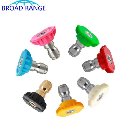 High Pressure Washer Metal Nozzle 7 color G1/4 Quick Connector 4000PSI Sprayer Gun Nozzle Car Cleaning Garden Tool