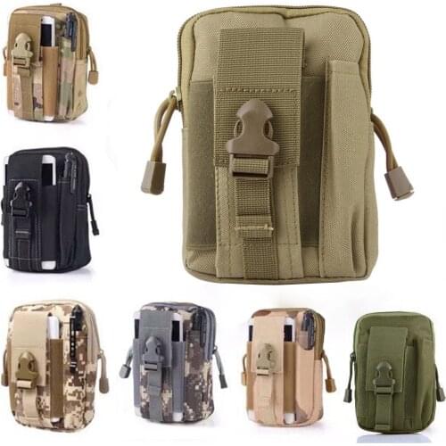 Men Military Waist Bags Fanny Pack Multi-Purpose Tool Holder With Cell Phone Holster for Sports Hiking Camping Belt Bags #5
