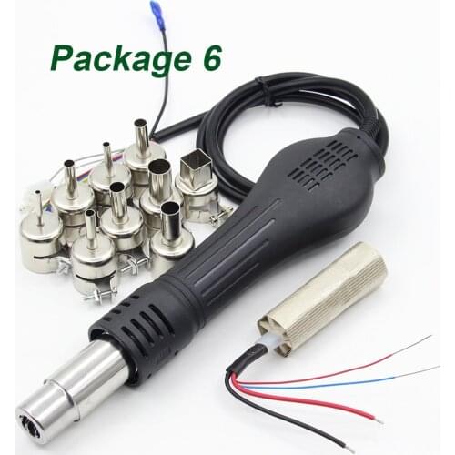 YIHUA Long Steel Tube Fan Type Hot Air Gun Handle Heating element Nozzle For YIHUA 898 853D 862D+ Rework Station