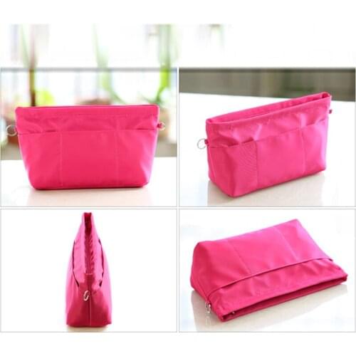 New Arrival Women Portable Nylon Travel Storage Bag Organizer Cosmetic Bag 2021 Fashion Black / Gray / Rose Red Hot Sale