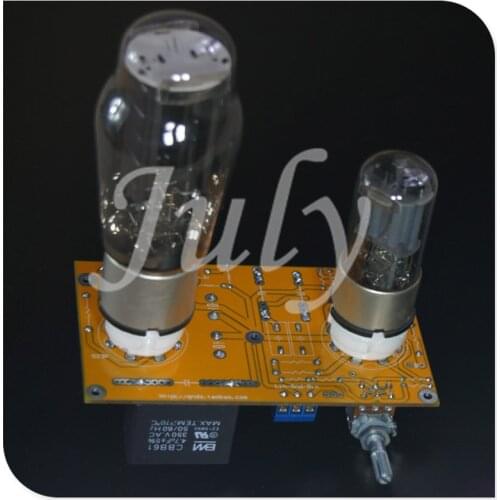 6N8P single-tube electronic tube front-end board, 5Z4P bile rectifier, double-sided copper clad board, simple and good sound